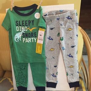Size 18 mon3 piece boys pj’s Dino design new